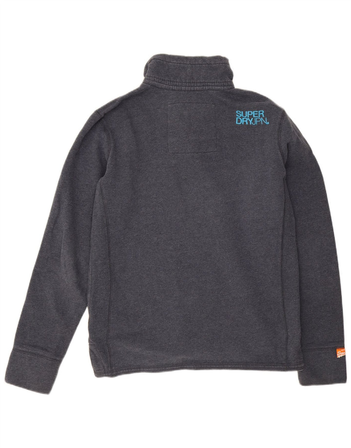 Suéter masculino Superdry com gola redonda e grande algodão azul marinho