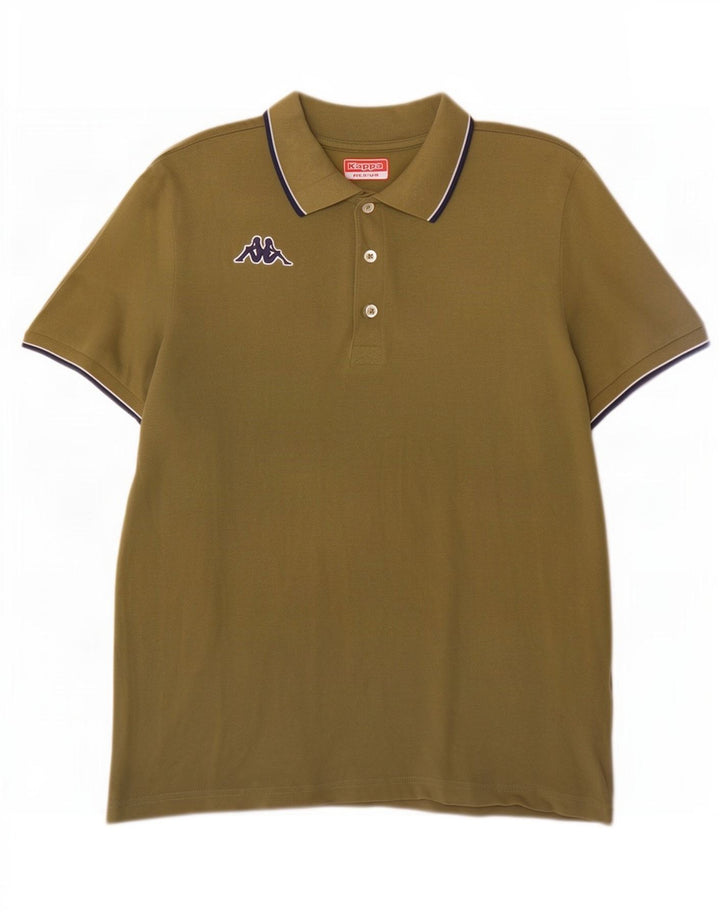 Camisa polo masculina Kappa médio cáqui