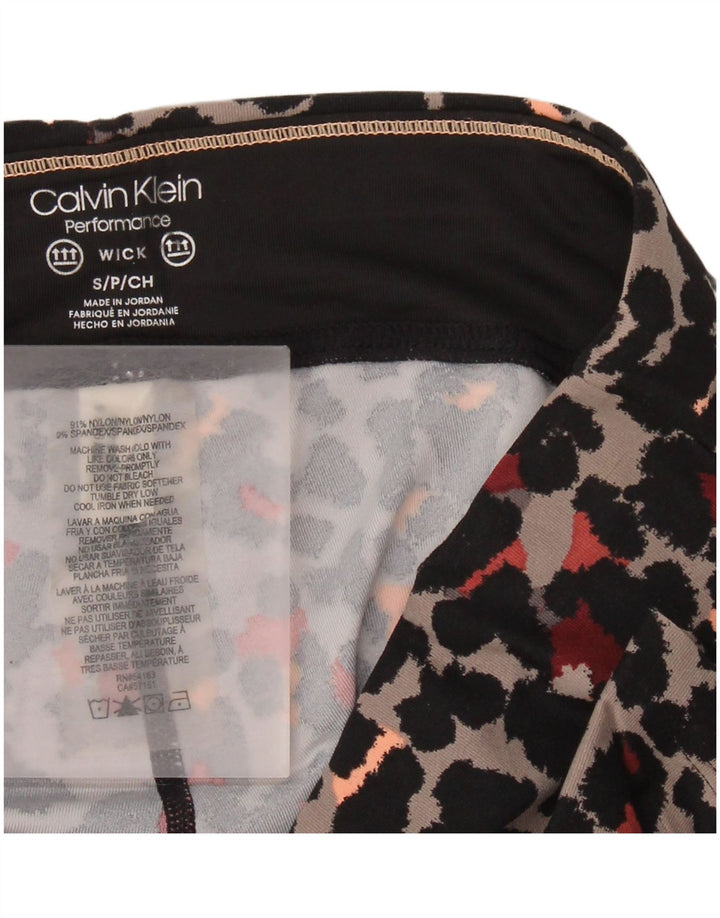 Calvin Klein Performance Leggings Feminino Reino Unido 10 Pequeno Cinza Nylon