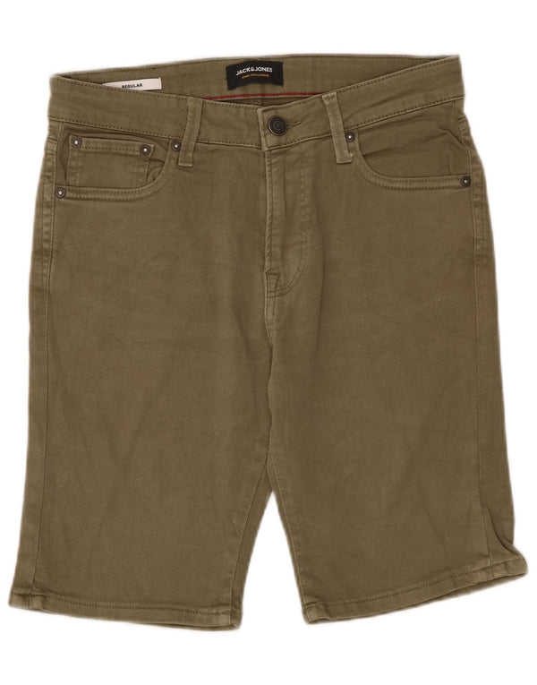 Shorts masculino Jack & Jones Regular Fit casual pequeno W29 algodão cáqui