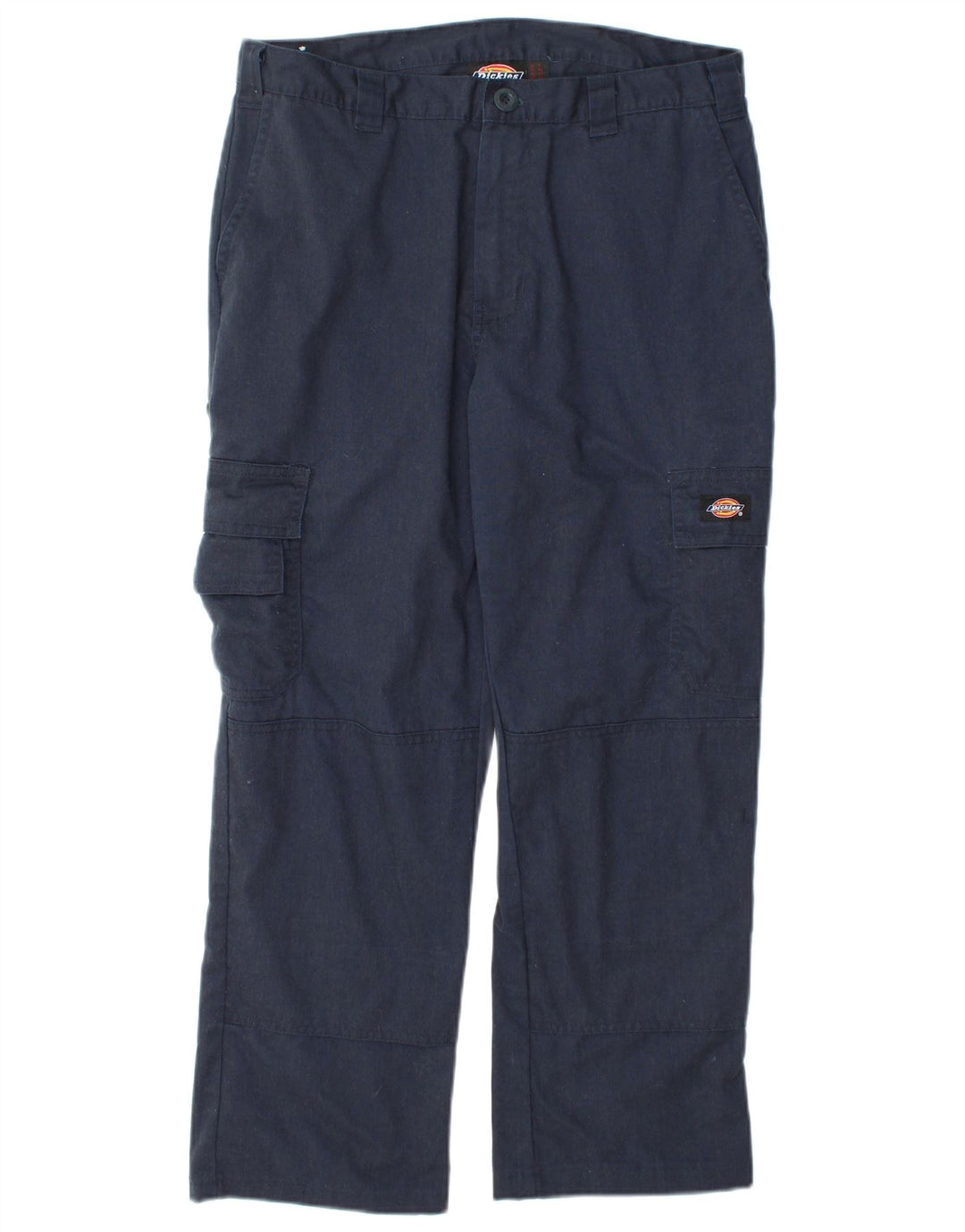 Calças cargo retas masculinas Dickies UK 14 médio W32 L26 azul marinho