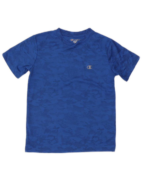 Camiseta Champion Meninos Top 10-11 Anos Azul Camuflado