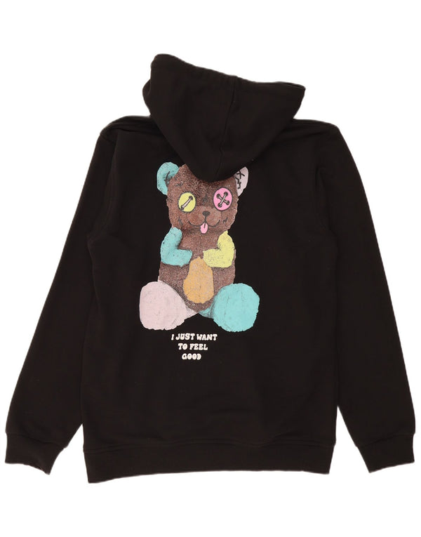 Suéter feminino com capuz gráfico Barrow UK 18 XL algodão preto