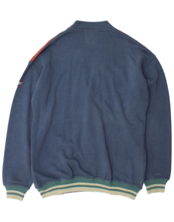 Suéter cardigã masculino Sport Project grande algodão geométrico azul