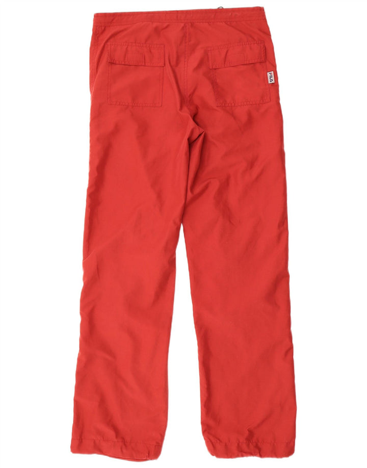 Calça Fila Feminina Reta Impermeável Médio W30 L31 Poliéster Vermelho