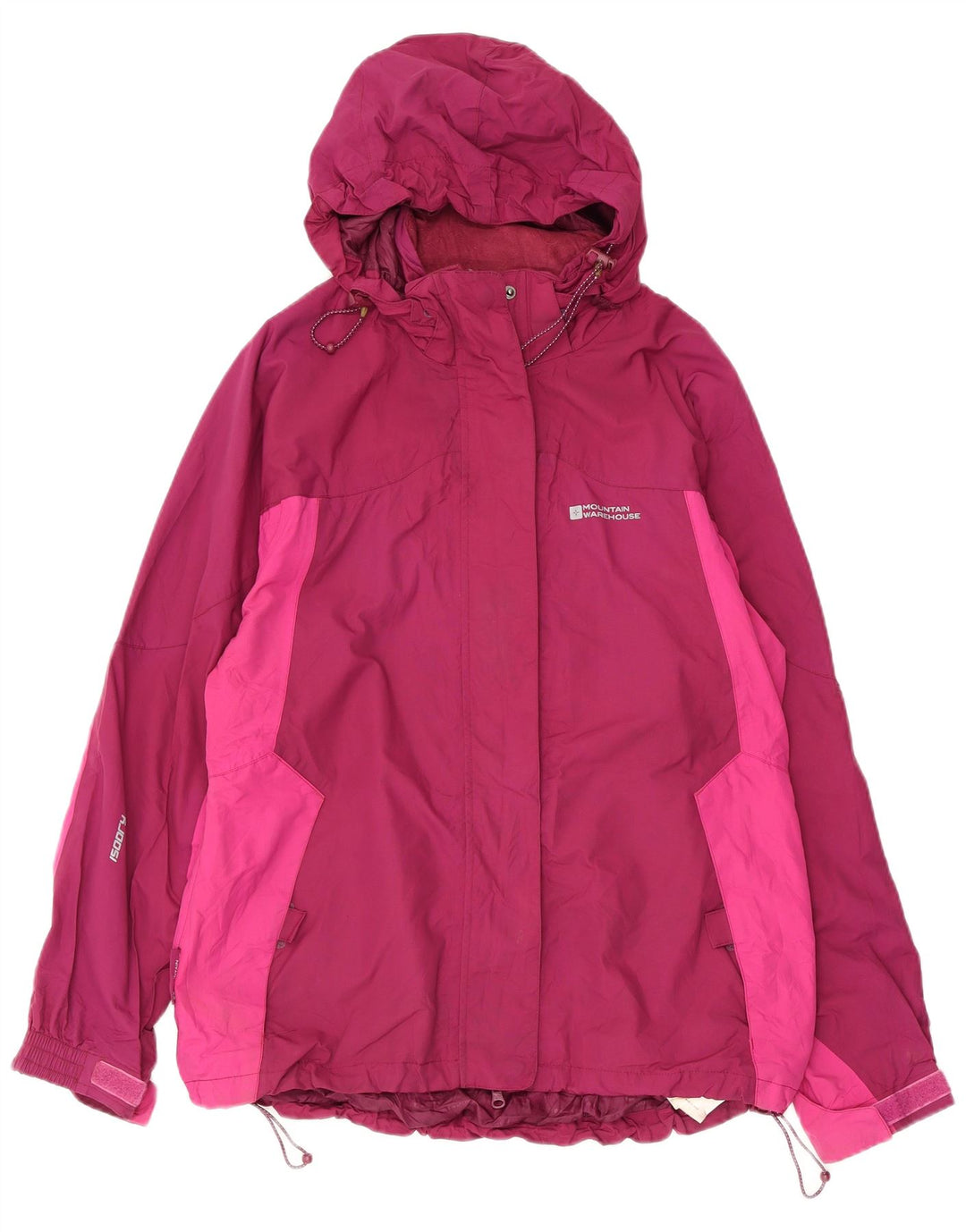 Jaqueta de chuva feminina com capuz Mountain Warehouse Reino Unido 14 grande bloco colorido rosa