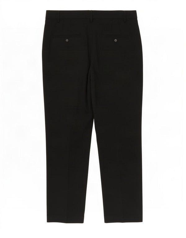 Calça casual feminina Marks & Spencer cônica Reino Unido 16 grande W38 L28 preta