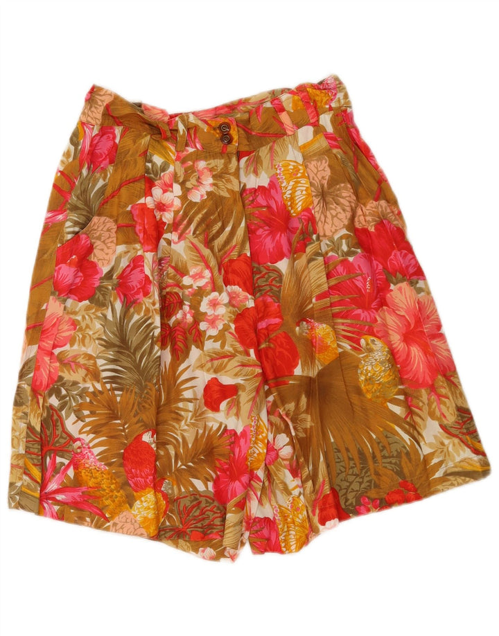 Shorts feminino casual cintura alta Express médio W26 floral multicolorido