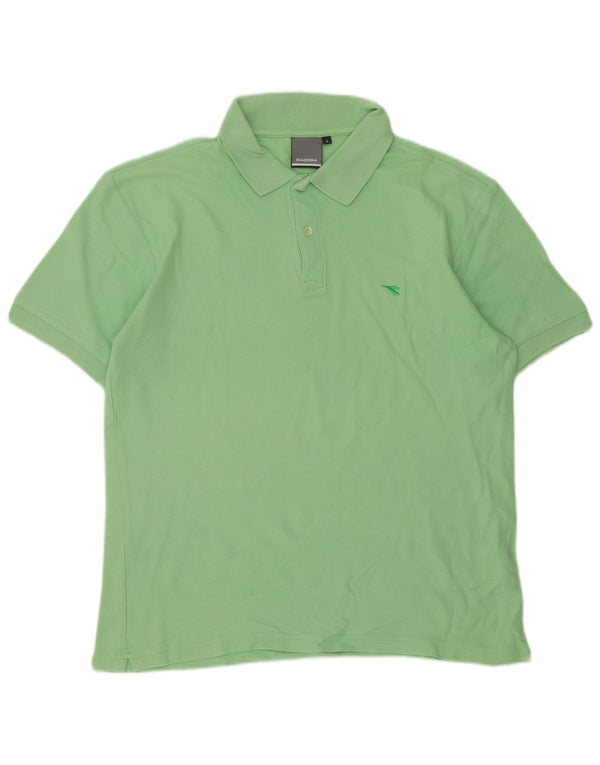 Camisa polo masculina Diadora grande algodão verde