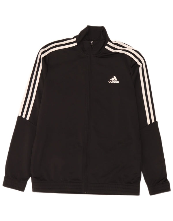Casaco de treino Adidas Boys 13-14 anos preto poliéster