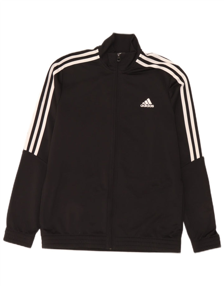 Casaco de treino Adidas Boys 13-14 anos preto poliéster