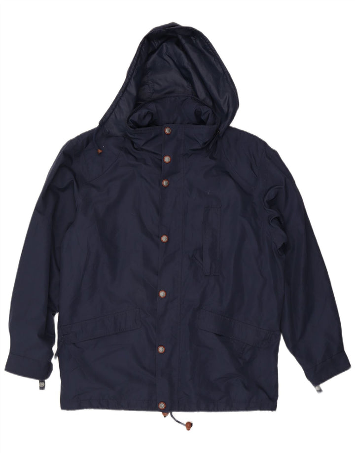 Jaqueta utilitária masculina Ciesse Piumini com capuz Reino Unido 44 XL azul marinho poliéster