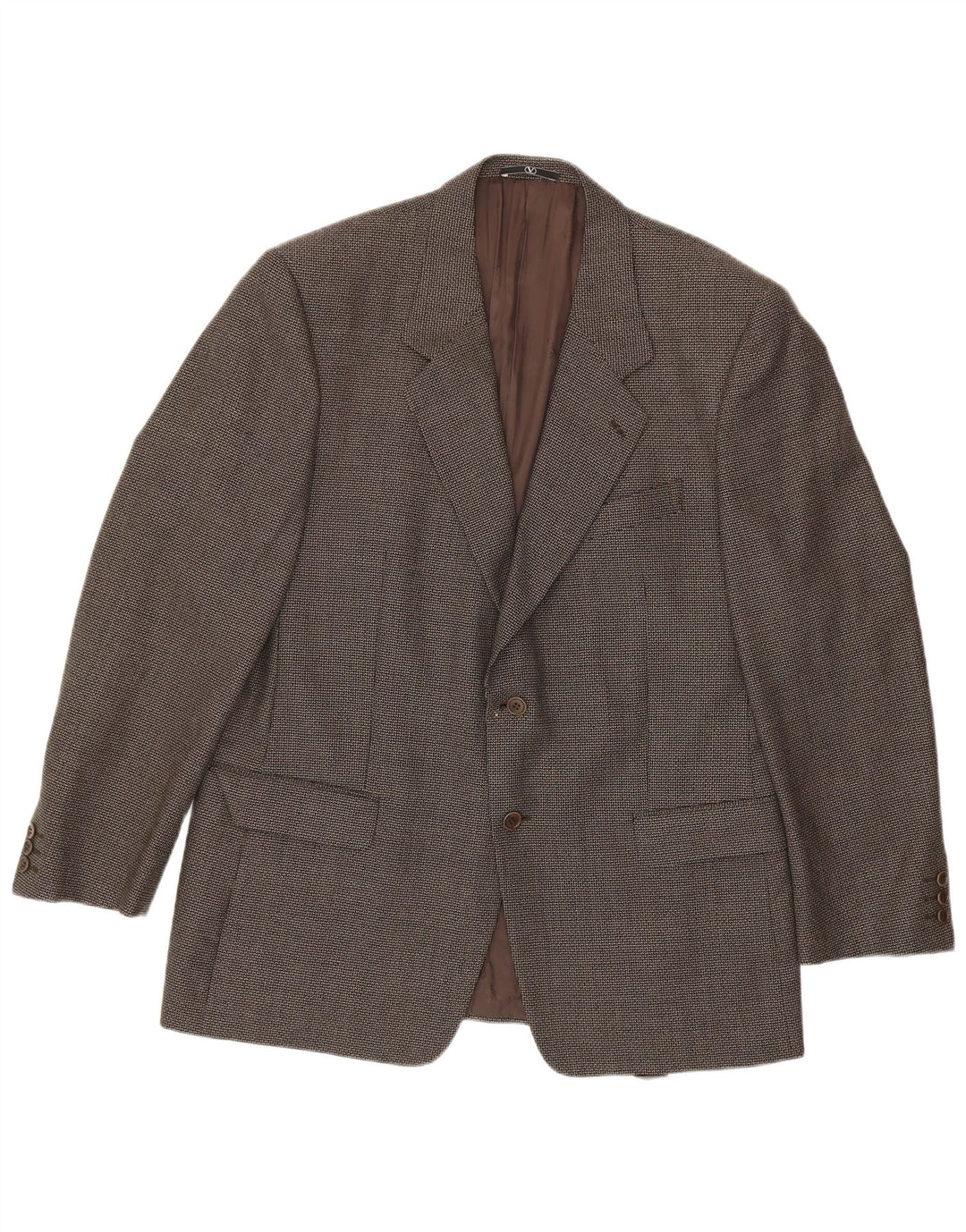 Jaqueta Blazer Masculina Valentino com 2 Botões IT 44 2XL Cinza Houndstooth