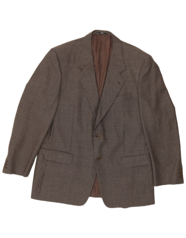 Jaqueta Blazer Masculina Valentino com 2 Botões IT 44 2XL Cinza Houndstooth