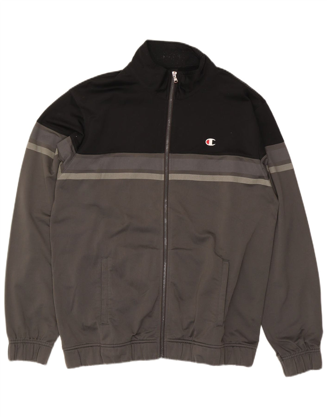 CHAMPION Jaqueta masculina de treino 2XL cinza Colourblock poliéster