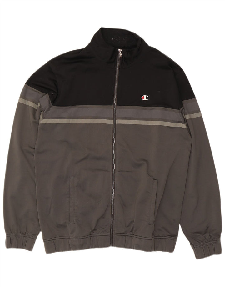 CHAMPION Jaqueta masculina de treino 2XL cinza Colourblock poliéster