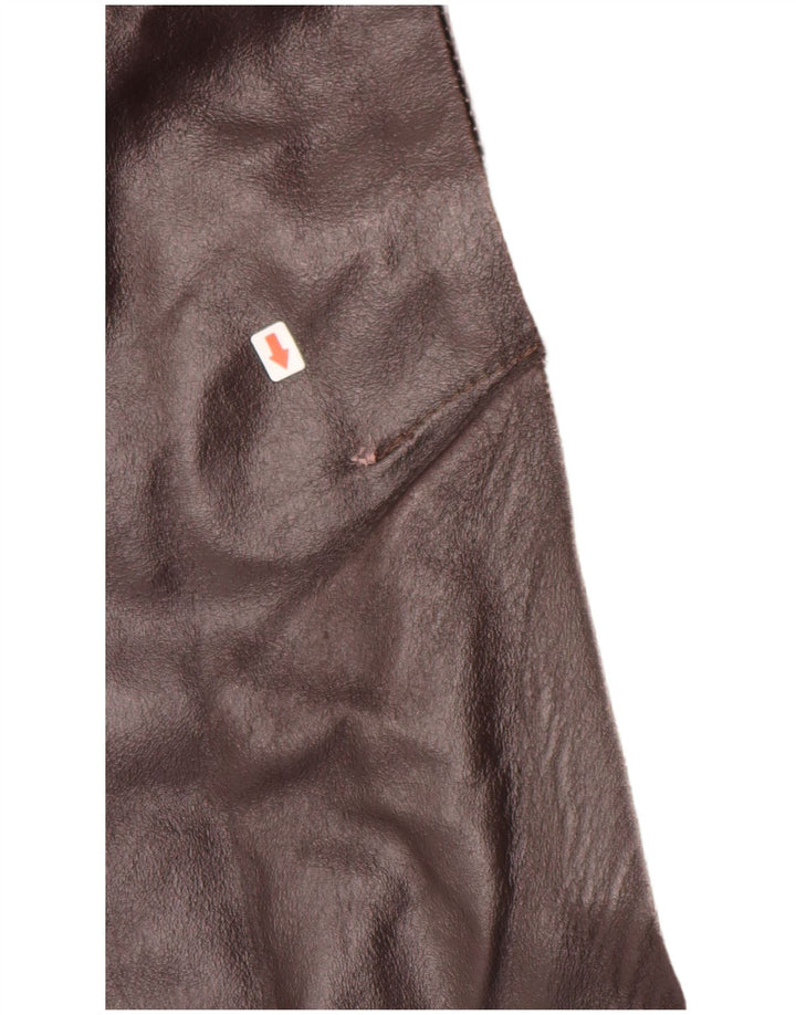 Casaco de couro masculino METROPOLITAN IT 50 grande couro marrom