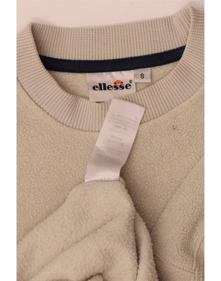 Ellesse Mens Graphic Fleece Jumper Pequeno Poliéster Bege