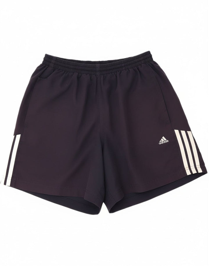 Shorts esportivos masculinos Adidas médio azul marinho poliéster