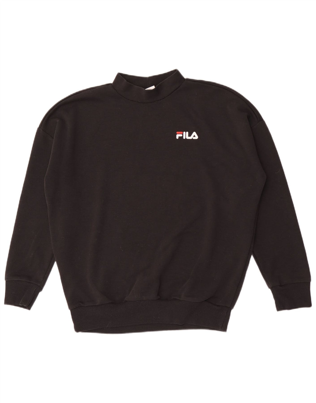 Fila Mens Loose Fit Moletom Jumper Pequeno Poliéster Preto