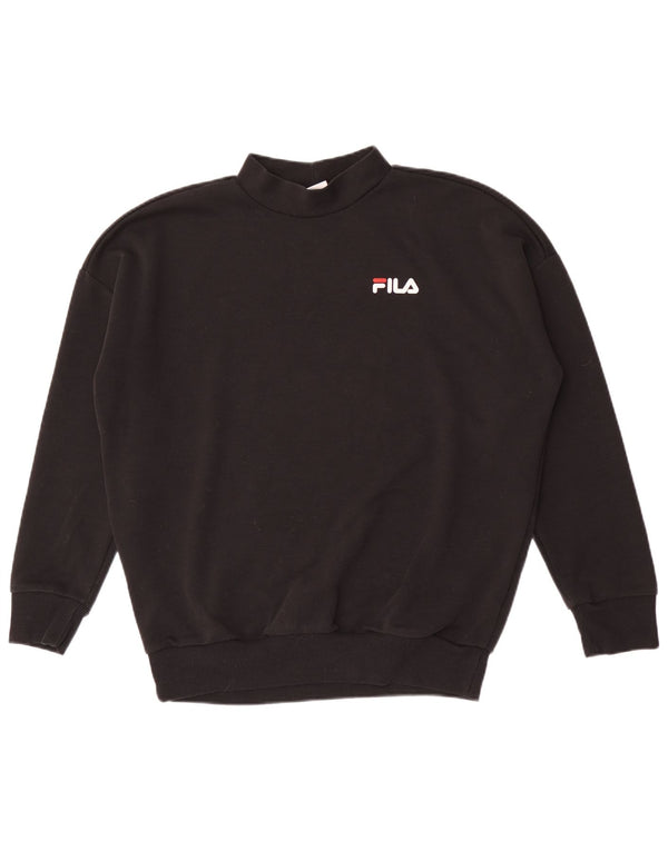 Fila Mens Loose Fit Moletom Jumper Pequeno Poliéster Preto