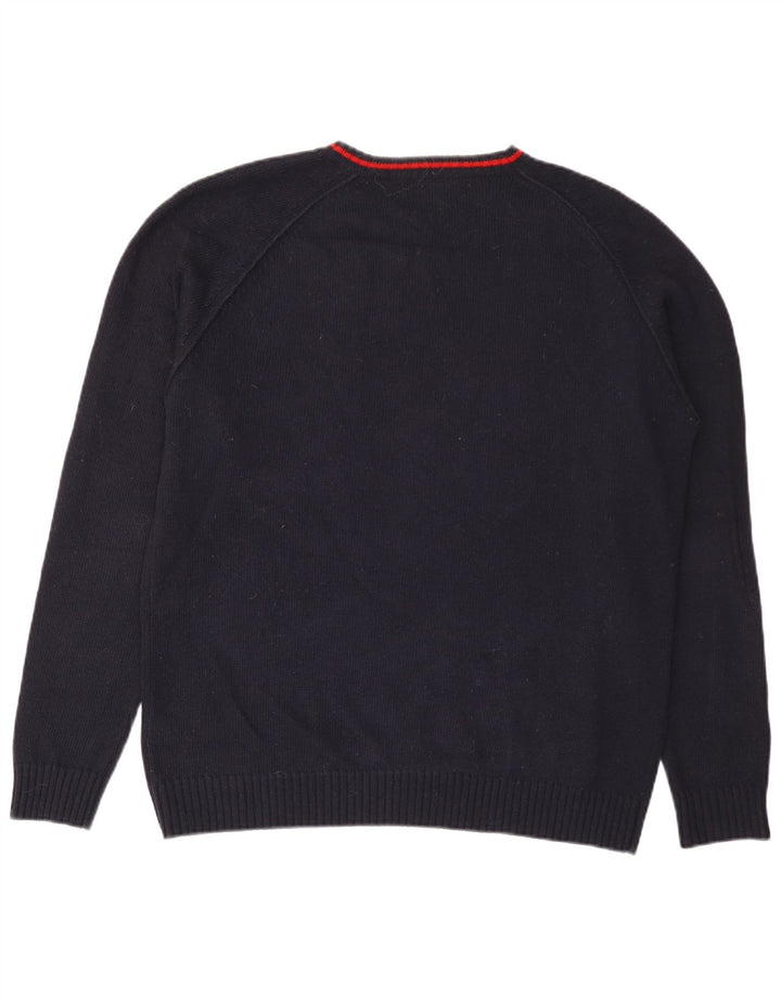 Suéter masculino Slam com gola canoa 2XL lã azul marinho