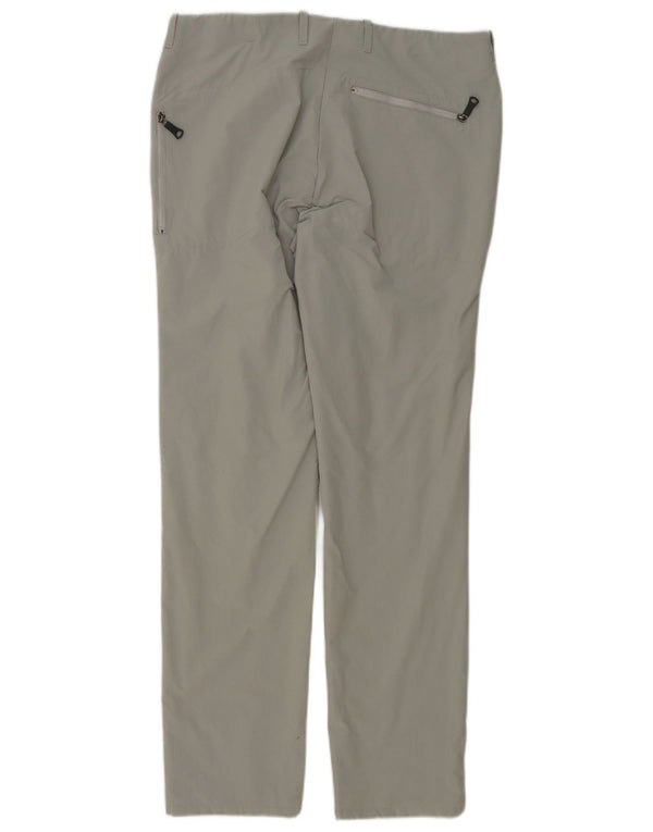 Calça cargo feminina Rohan Slim UK 12 médio W32 L30 cinza poliamida