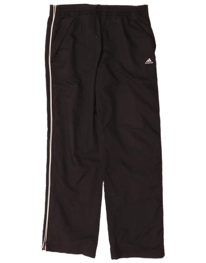 Calça de treino masculina Adidas médio preto colorblock poliéster