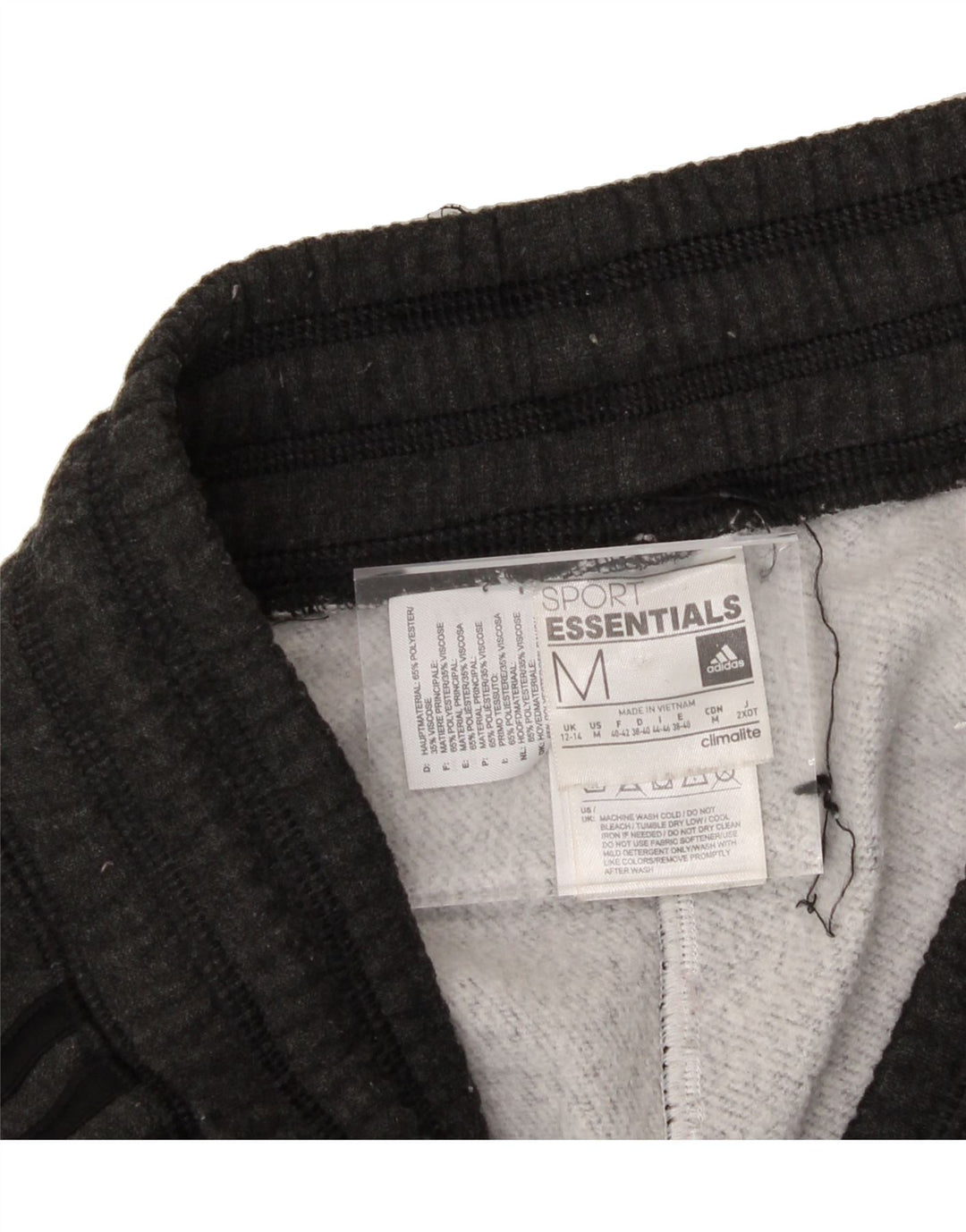 ADIDAS Womens Climalite Tracksuit Trousers Joggers UK 12/14 Medium  Grey Vintage Adidas and Second-Hand Adidas from Messina Hembry 