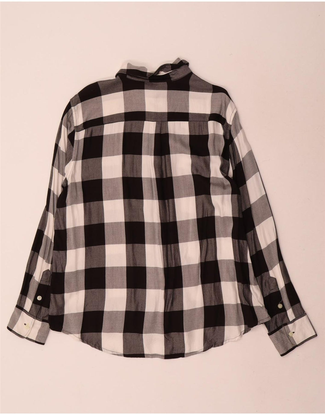 Camisa feminina de flanela Boyfriend Levi's UK 16 grande preta guingão