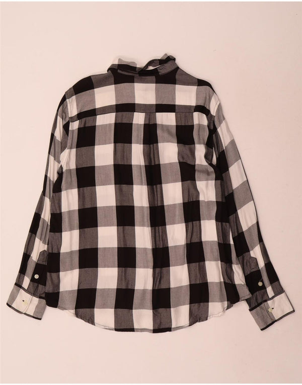 Camisa feminina de flanela Boyfriend Levi's UK 16 grande preta guingão