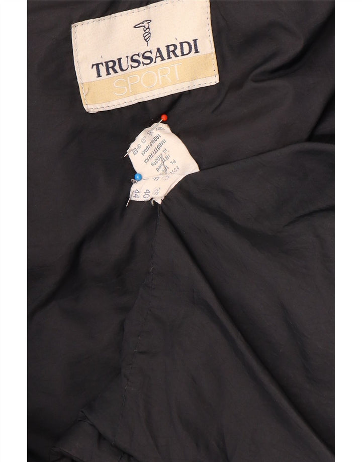 Trussardi Jaqueta masculina acolchoada de ajuste solto IT 44 XS poliéster preto