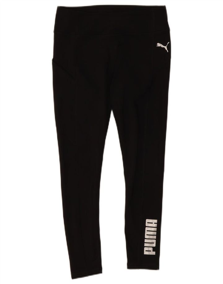 PUMA Womens Graphic Leggings UK 8 Small  Black Vintage Puma and Second-Hand Puma from Messina Hembry 