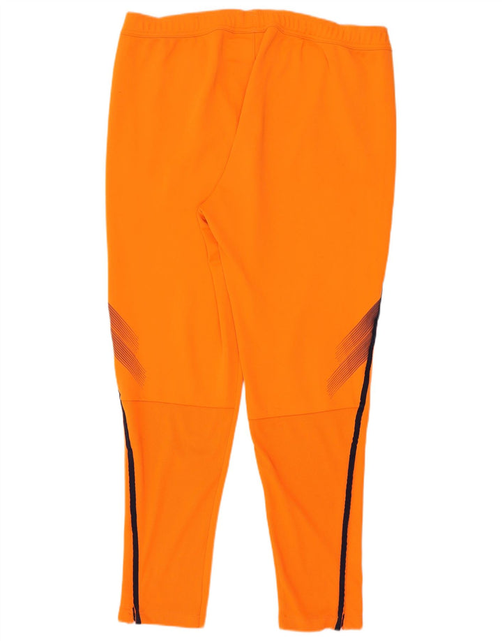 ADIDAS Mens Climalite Calças de treino XL Laranja Colourblock Poliéster