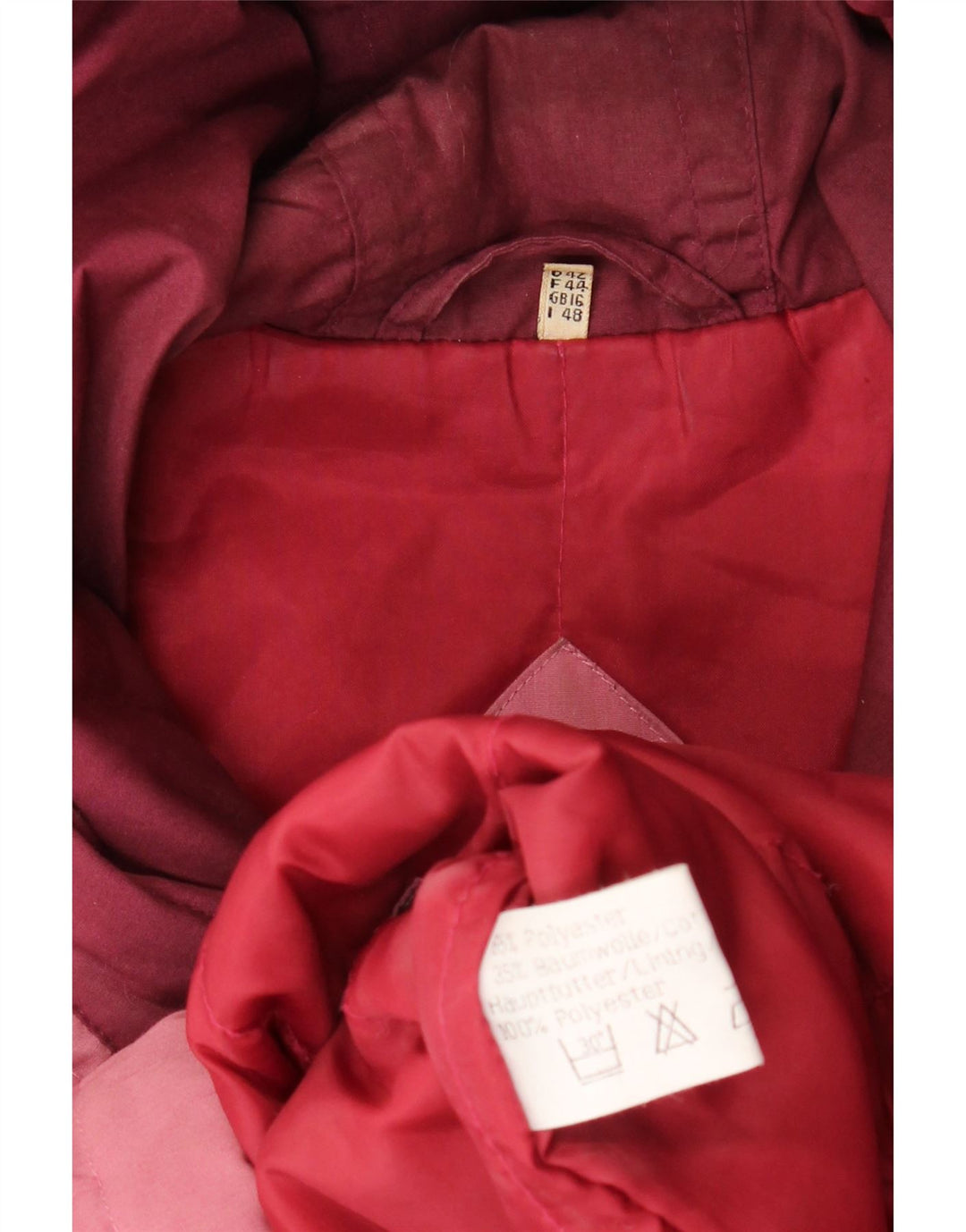 Casaco acolchoado de grandes dimensões com capuz feminino vintage poliéster rosa grande Reino Unido 16