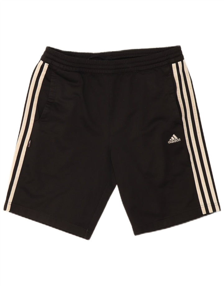 Shorts esportivos masculinos Adidas médio preto poliéster