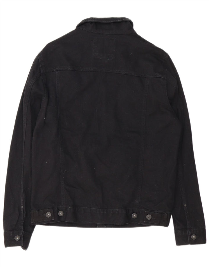 Jaqueta jeans masculina Zara UK 40 grande algodão preto