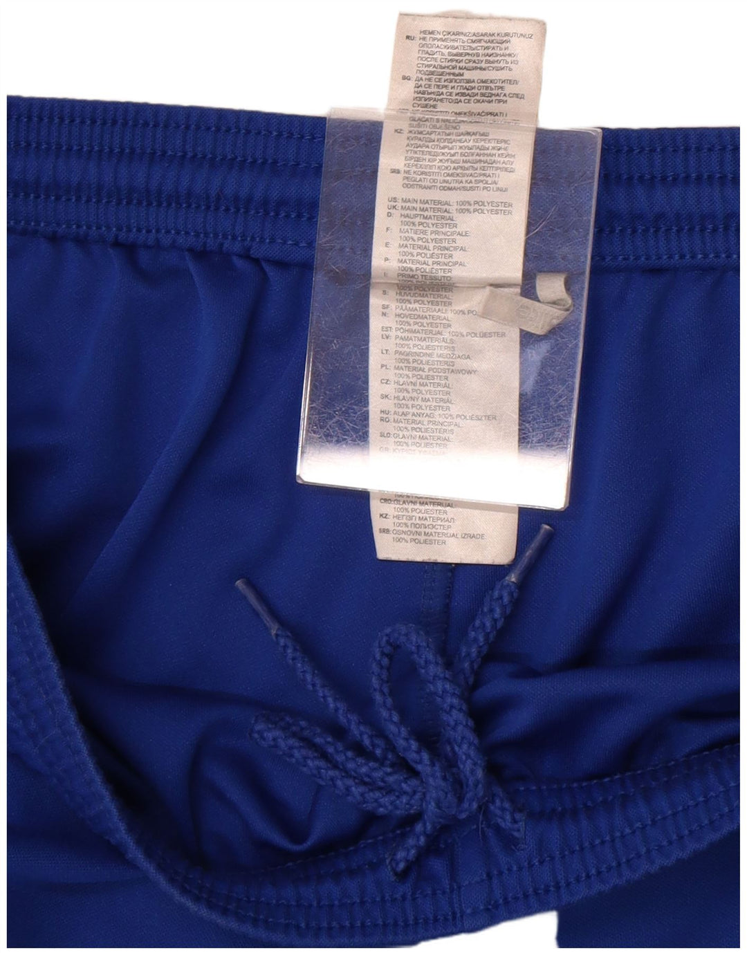 Shorts esportivos masculinos Adidas grande poliéster azul