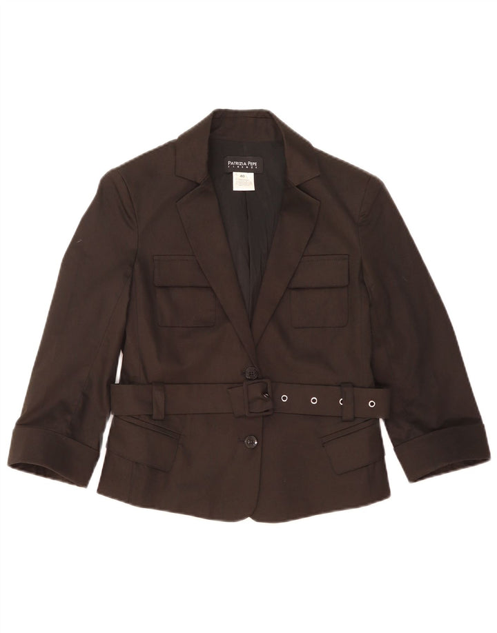 Jaqueta blazer feminina Patrizia Pepe crop 2 botões IT 40 pequena preta