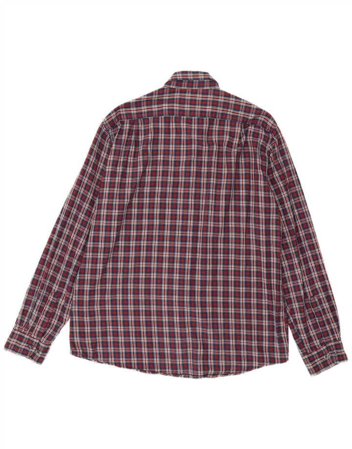 Camisa masculina de flanela CARRERA Regular Fit XL algodão xadrez vermelho