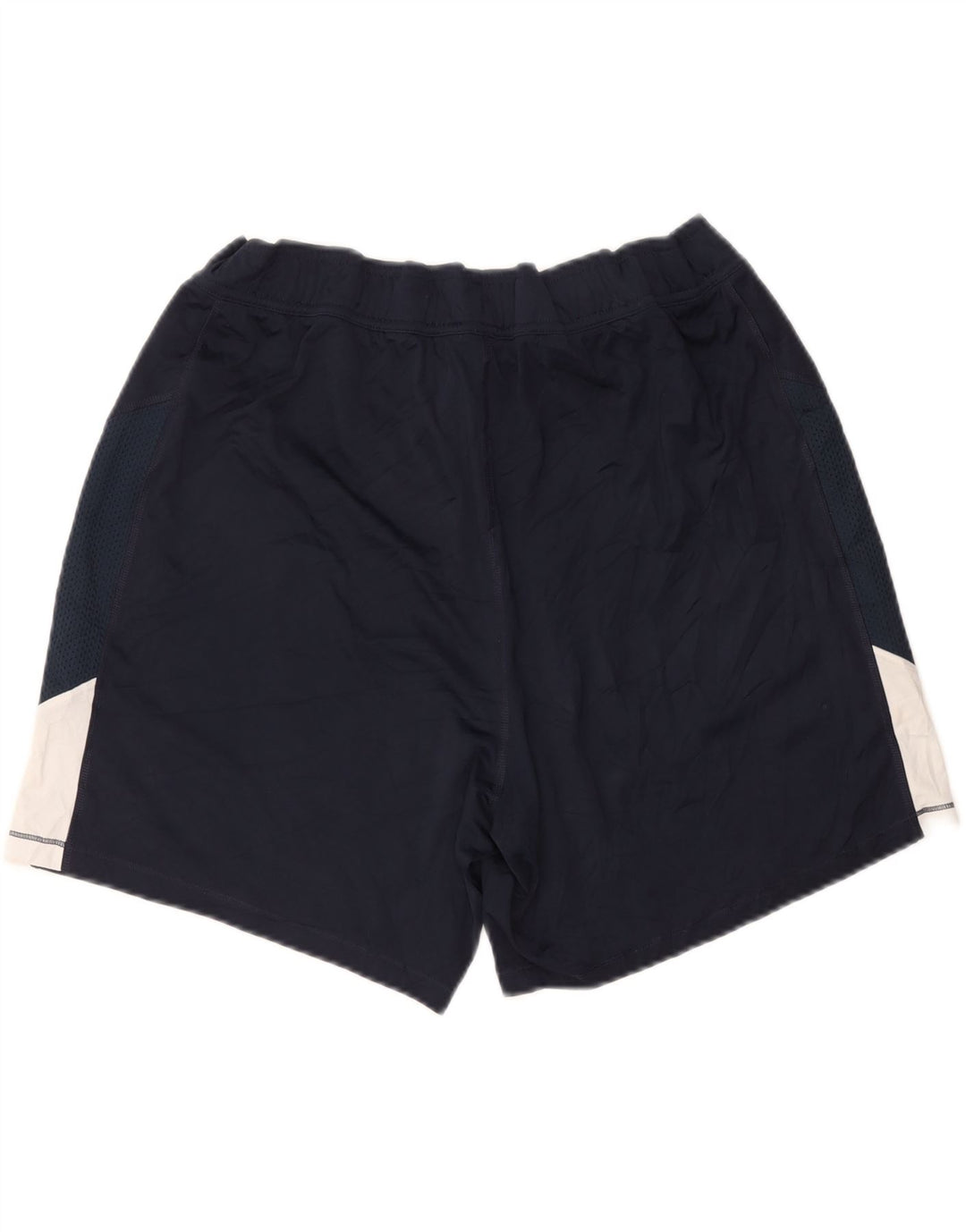 Shorts esportivos femininos REEBOK UK 16 grande poliéster colorblock azul marinho