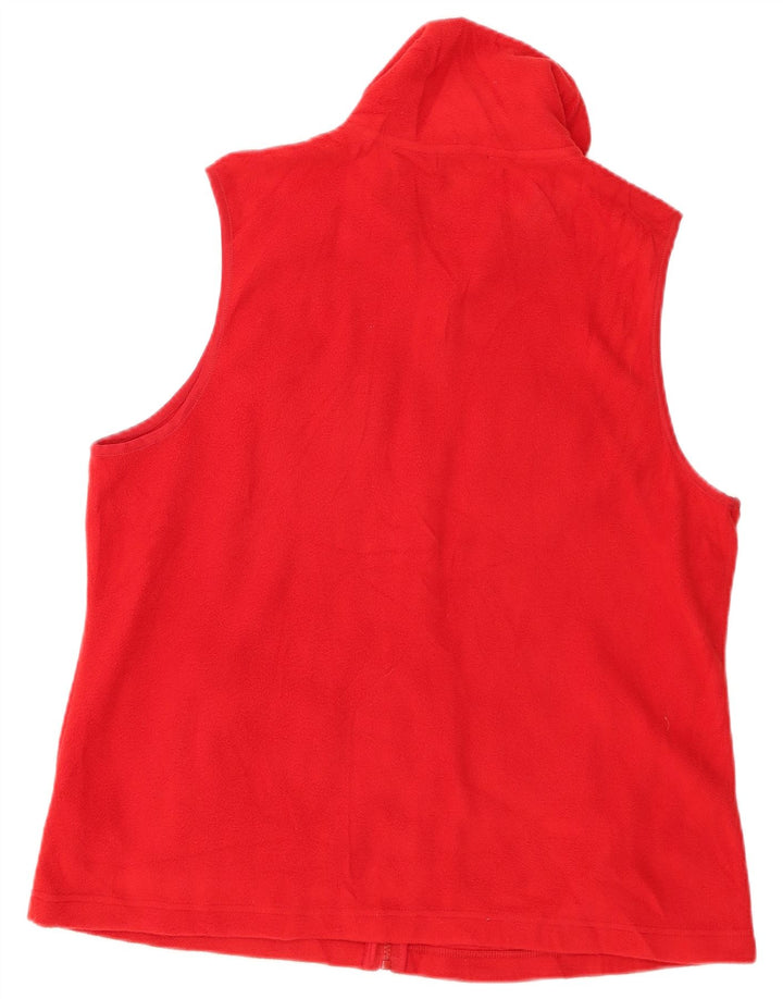 Colete de lã feminino CHAPS UK 18 XL poliéster vermelho