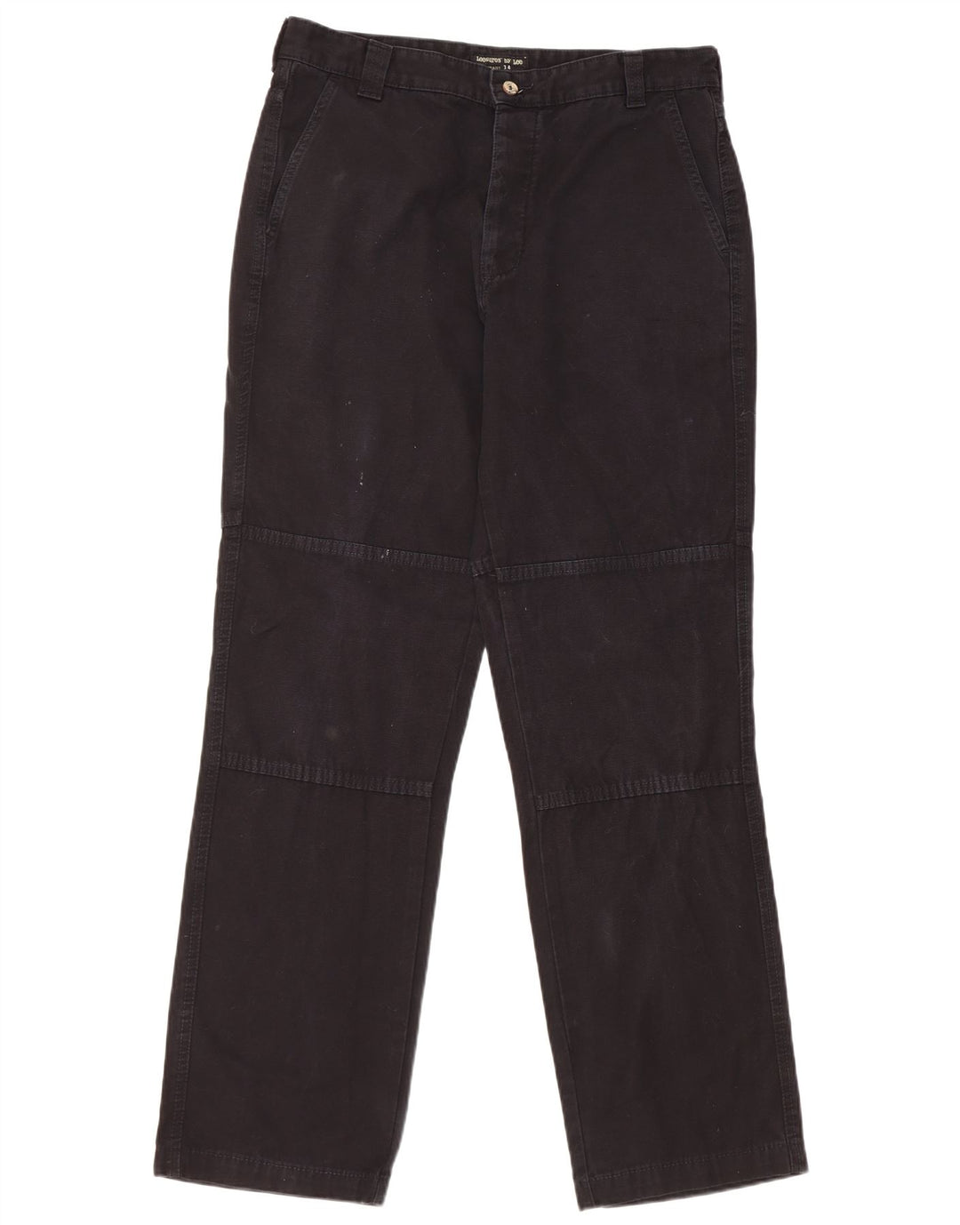 Lee Mens Straight Chino Calças W34 L33 Algodão Preto
