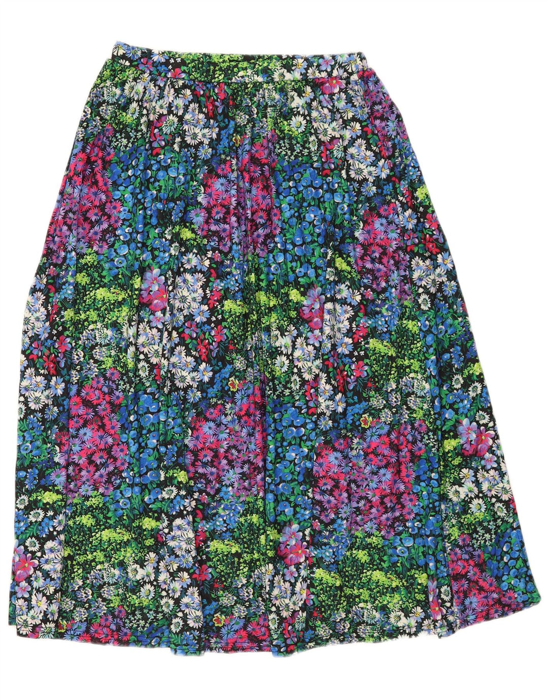 Saia midi plissada feminina OASIS pequena W26 poliéster floral multicolorido