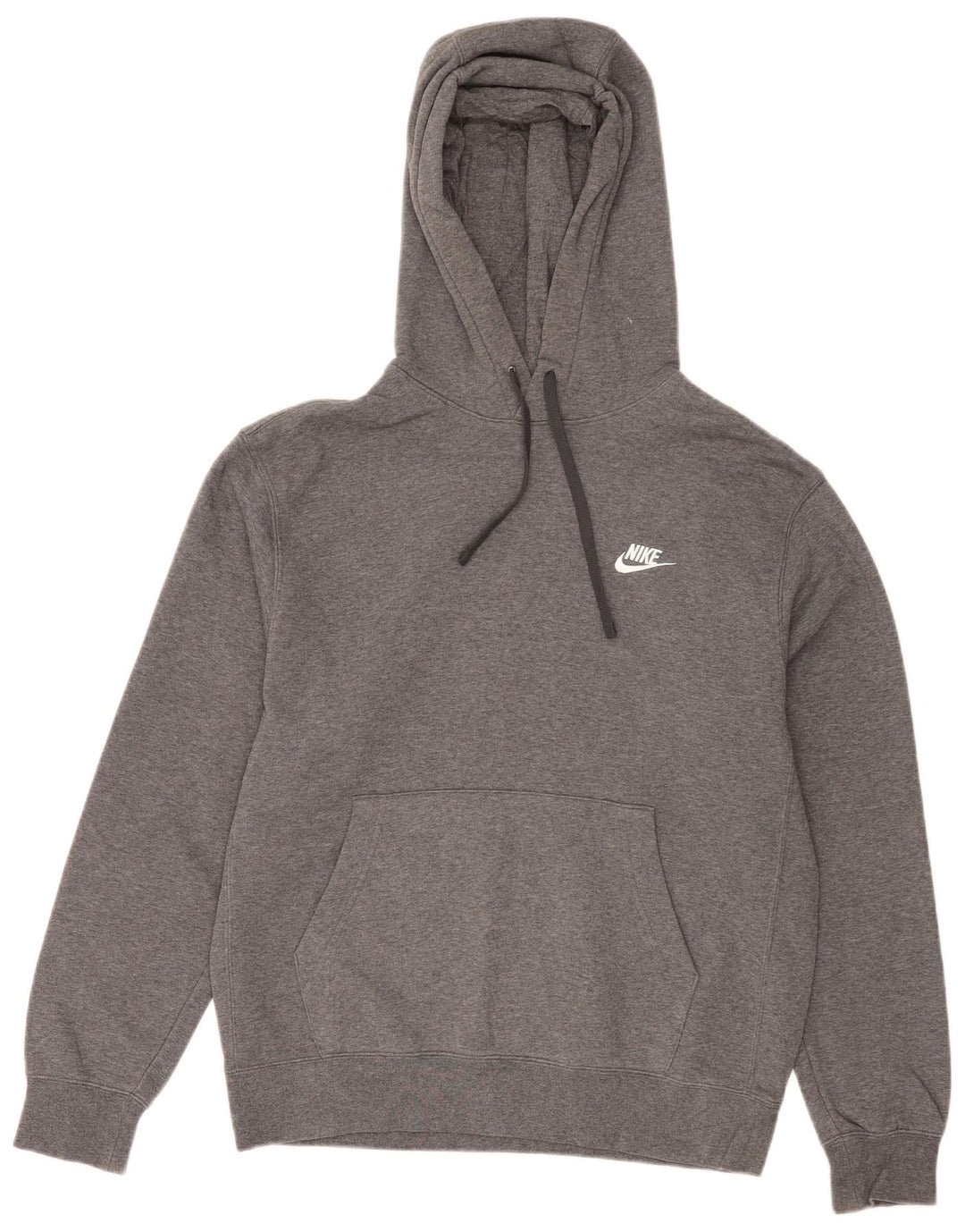 NIKE Mens Hoodie Jumper Médio Cinza Algodão