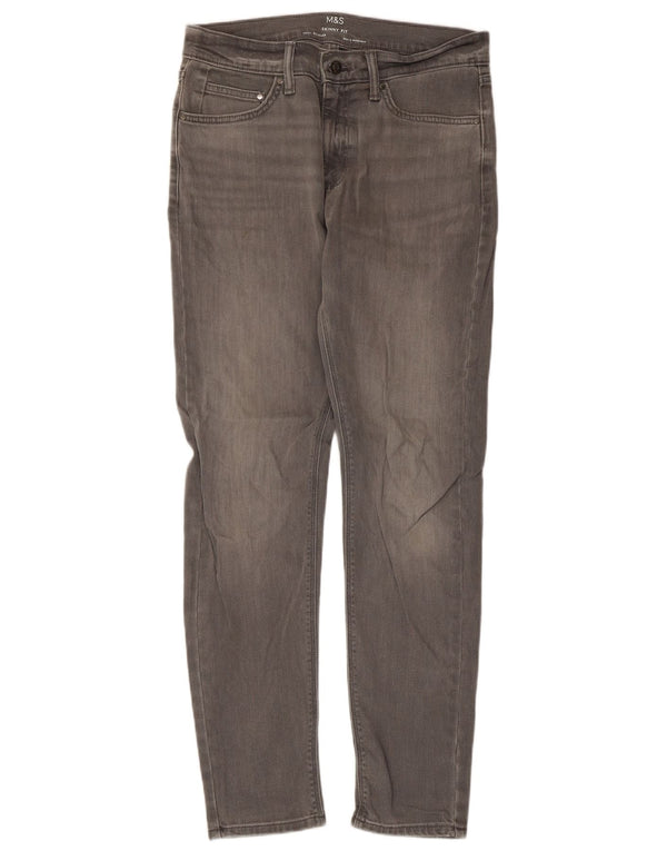 Jeans skinny masculino Marks & Spencer W30 L31 algodão cinza