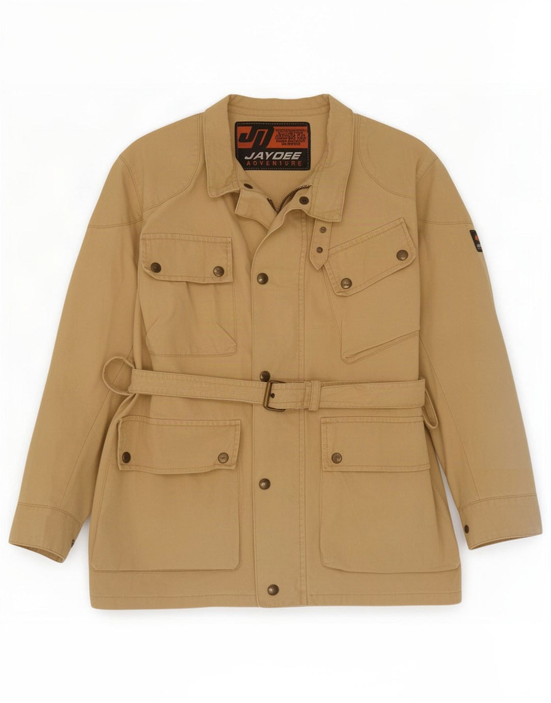 Jaqueta utilitária masculina vintage UK 36 pequena bege