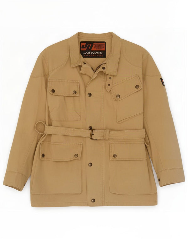 Jaqueta utilitária masculina vintage UK 36 pequena bege