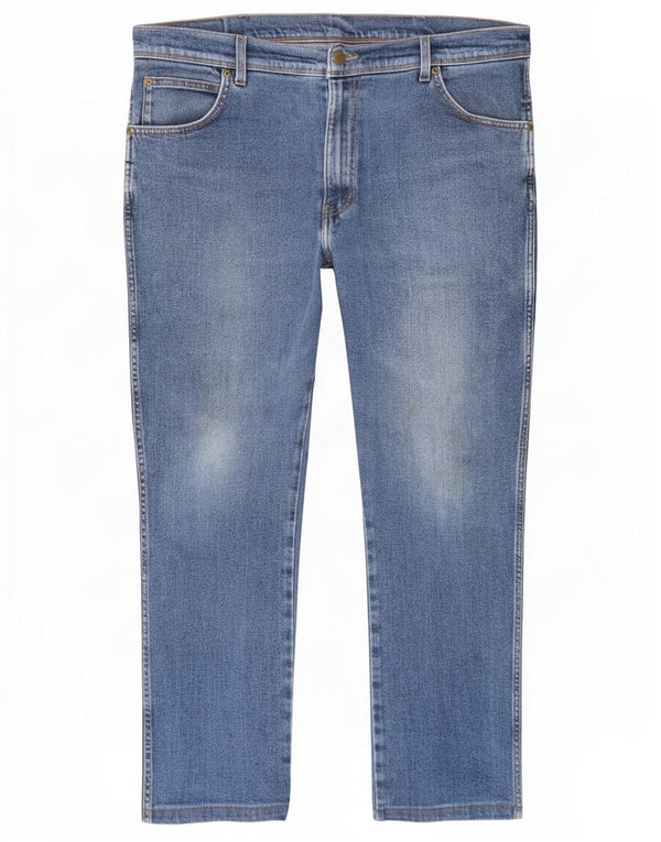 Wrangler Mens Regular Fit Calça Jeans W38 L26 Azul Algodão