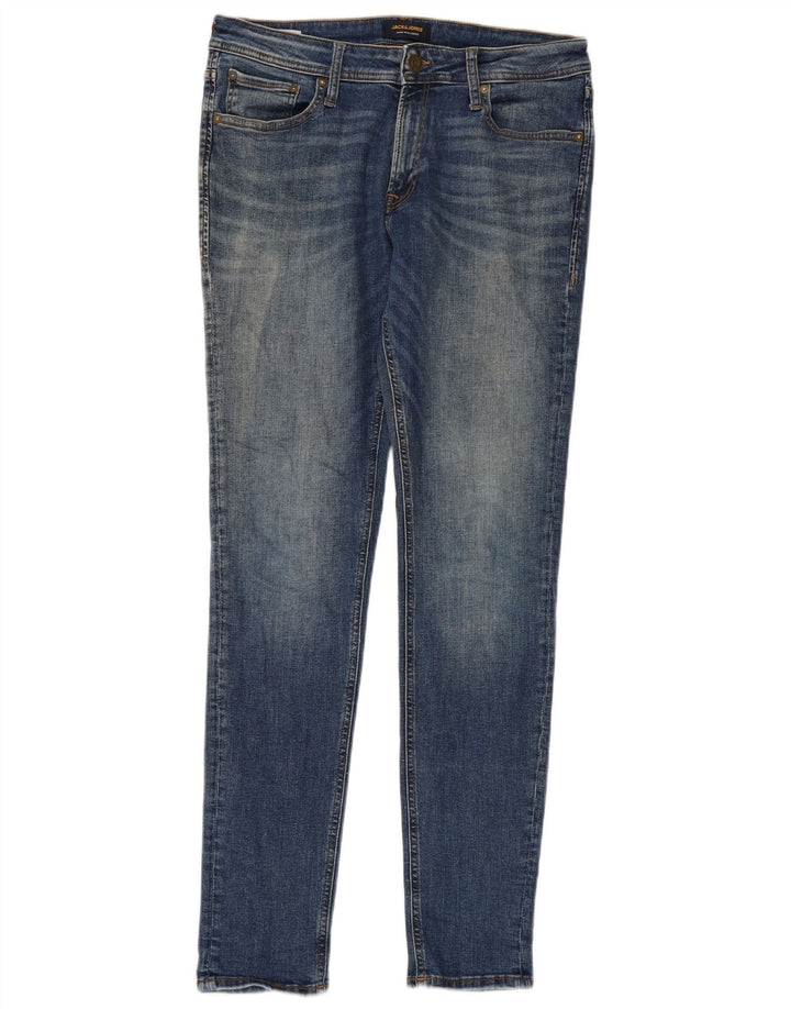 Jeans JACK & JONES masculino slim W32 L32 azul poliéster